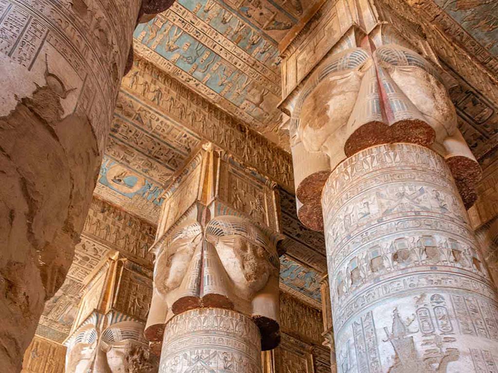 amazing colors from inside Dendera Temple